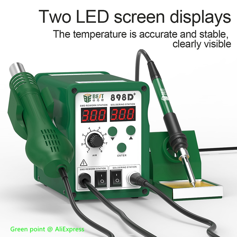 BST-898D + display led 2 em 1  - Smd Rework Station Hot Air Soldering 2 In 1 avaliação e preço
